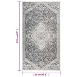 ZNTS Outdoor Rug Flatweave 115x170 cm Light Grey 317052
