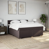 Box Spring Bed with Mattress Dark Brown 180x200 cm Fabric 3285970