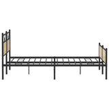 Metal Bed Frame without Mattress Sonoma Oak 193x201 cm 3325127