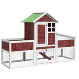 Rabbit Hutch Mocha 170x63x113 cm Solid Wood Pine 172294