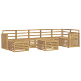 Outdoor Sofa Set 8 pcs White 59 x 59 x 37 cm Solid Acacia Wood 3392229