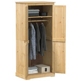 Wardrobe Corona 76x50x170 cm Solid Wood Pine 4002769