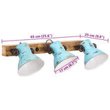 Wall Lamp 25 W Distressed Blue 65x25 cm E27 371821