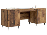 Desk with Shelf Old Wood 142.5 x 50 x 75 cm Engineered Wood 3414592