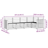 Sectional Sofa Set 5 pcs Natural Solid Acacia Wood 3374804