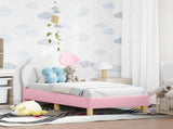 Toddler Bed Frame with Headboard Pink 70 x 140 cm PU 42011014