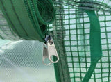 Walk-in Polytunnel Garden Greenhouse, Outdoor Mesh Door Greenhouse with PE Cover and 6 Windows, 4.5 T3398P314101