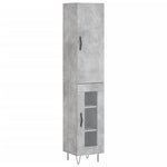 Highboard Concrete Grey 34.5x34x180 cm Engineered Wood 3199077