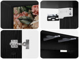 Wall-mounted TV Cabinet BORNE 69 x 33 x 40 cm Black Oak 8007124