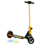 Folding Electric Scooter for Kids, with Dual Brakes, Front Suspension, LED Colourful Lights, Gold T3398P349455