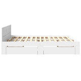Bed Frame with Headboard without Mattress White 180x200 cm Super King 3295541