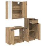 Bathroom Furniture Set 3 pcs Artisan Oak Engineered Wood 3415875