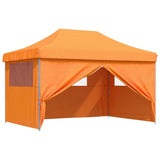 Foldable Party Tent Pop-Up with 4 Sidewalls Orange 4004977
