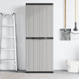 Outdoor Storage Cabinet Grey and Black 65x37x165 cm PP 364200