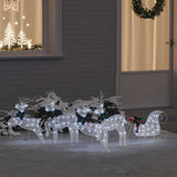 LED Reindeers 5 pcs White Fabric 3385889
