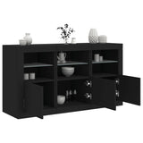 Sideboard with LED Lights Black 123x37x67 cm 3209059
