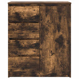Sideboard with Drawers Smoked Oak 71x35x84 cm Engineered Wood 861584