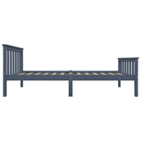 Bed Frame without Mattress Grey Solid Pinewood 100x200 cm 283227