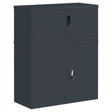 ZNTS File Cabinet Anthracite 90x40x110 cm Steel 3188328