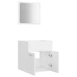 2 Piece Bathroom Furniture Set White Engineered Wood 804773