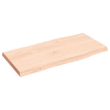 Table Top 80x40x cm Untreated Solid Wood Live Edge 363873