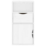 Side Cabinet with Drawer "ODDA" White 40x24x79 cm Solid Wood Pine 4103600