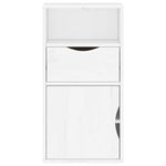 ZNTS Side Cabinet with Drawer ODDA White 40x24x79 cm Solid Wood Pine 4103600