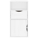 ZNTS Side Cabinet with Drawer ODDA White 40x24x79 cm Solid Wood Pine 4103600