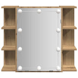 Mirror Cabinet with LED Artisan Oak 70x16.5x60 cm 857004