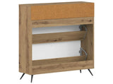 Shoe Cabinet BREDA 78 x 24 x 103 cm Engineered Wood Artisan Oak 897544