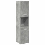 4 Piece Bathroom Furniture Set Concrete Grey Engineered Wood 3324875