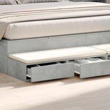 Bed Drawers Concrete Grey 200 x 36.5 x 16.5 cm Engineered Wood 866918