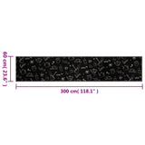 Kitchen Rug Washable Morning Black 60x300 cm Velvet 4005586