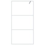 Walk-in Shower Wall White 100x195 cm Clear ESG Glass 152122