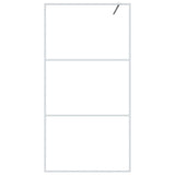 Walk-in Shower Wall White 100x195 cm Clear ESG Glass 152122
