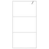 Walk-in Shower Wall White 100x195 cm Clear ESG Glass 152122