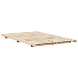 Bed Frame Brown 140 x 190 cm Solid Pine Wood 873076