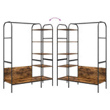 Clothes Rack Brown Oak 120 x 44 x 160 cm Engineered Wood 868447