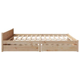 Bed Frame without Mattress 160x200 cm Solid Wood Pine 3301692