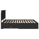 Bed Frame with Headboard Black 160 x 200 cm Engineered Wood 3411281