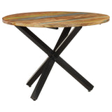 Dining Table Round 100x100x75 cm Solid Reclaimed Wood 321682