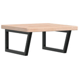 Basin Shelf Wall Mounted Steel and Solid Wood Oak 3302471