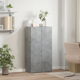 File Cabinet Concrete Grey 60x32x115 cm Engineered Wood 840775