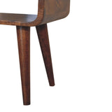 Mini Chestnut Curved Open Bedside IN3311