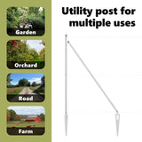 Ground Spike Fence Post 13 pcs Silver Powder-Coated Steel 42004279