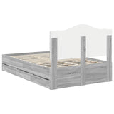 Bed Frame with Drawer Grey Sonoma 120 x 190 cm Engineer Wood 3413441