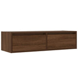 TV Cabinet with LED Lights Brown Oak 100X35.5x25 cm 860244