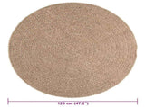 Rug "ZIZUR" 120 cm Jute Look Indoor and Outdoor 364836