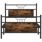 Bed Frame without Mattress Smoked Oak 100x200 cm Engineered Wood 4106756