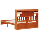 Bookcase Bed Frame with Headboard with Drawer Solid Pine Wood 3423797